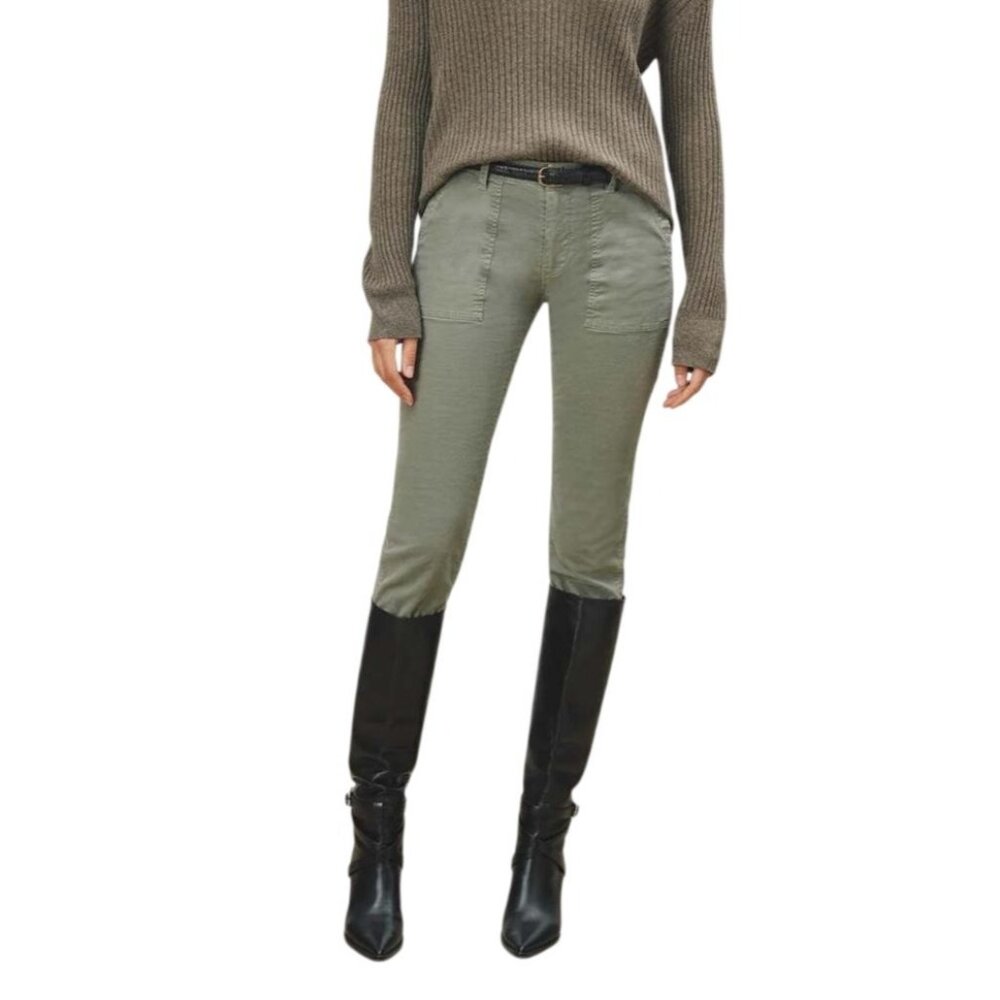 Nili Lotan Jenna Pants in Admiral Green, Size 8, NWT